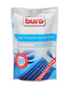 Салфетки Buro BU-Zsurface для поверхностей мягкая упаковка 100шт влажных