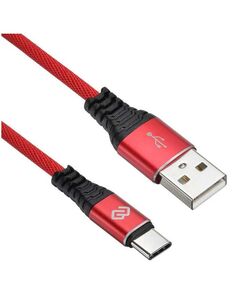 Кабель Digma TYPE-C-1.2M-BRAIDED-R USB (m)-USB Type-C (m) 1.2м красный