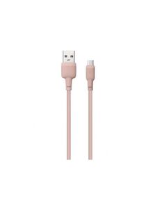 Дата-Кабель Red Line Touch USB – Type-C, liquid silicone, усиленный коннектор, PD, до 3А, розовый