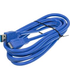 Кабель Ningbo micro USB 3.0 B (m) USB A(m) 3м синий блистер