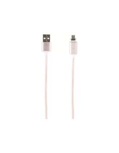 Дата-кабель Магнитный Red Line USB - micro USB, нейлоновая оплетка, розовый УТ000012858