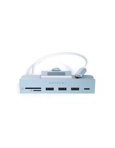 USB-C-концентратор Satechi Aluminum USB-C Clamp Hub для 24" iMac синий