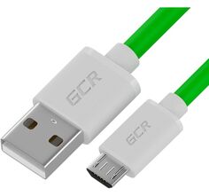 Кабель GCR QC 1.5m MicroUSB, быстрая зарядка, зеленый GCR-52459 Green Connect