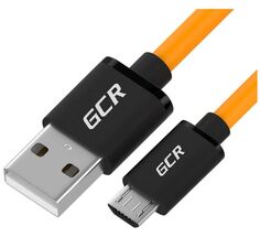 Кабель GCR QC 1.5m MicroUSB, быстрая зарядка, оранжевый GCR-52460 Green Connect