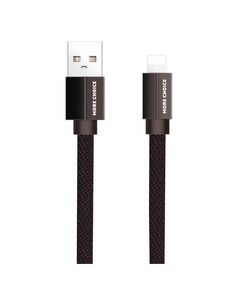Дата-кабель More choice USB 2.1A для Lightning 8-pin плоский K20i нейлон 1м (Black)