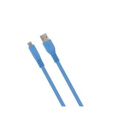 Дата-кабель MB mObility USB - micro USB, плоский, 2 метра, 3А,синий УТ000027531