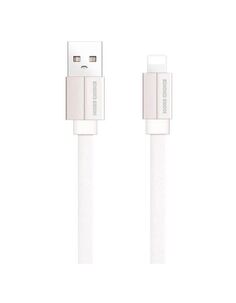 Дата-кабель More choice USB 2.1A для Lightning 8-pin плоский K20i нейлон 1м (White)