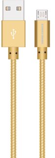 Дата-кабель More choice K31m Gold USB 2.1A для micro USB металл 1м