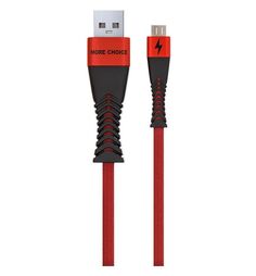 Дата-кабель More choice Smart USB 3.0A для micro USB K41Sm нейлон 1м (Red Black)