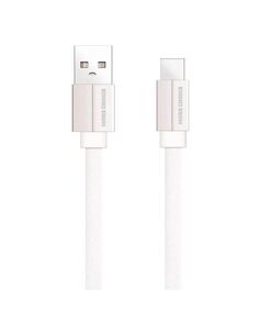 Дата-кабель More choice USB 2.1A для Type-C плоский K20a нейлон 1м (White)