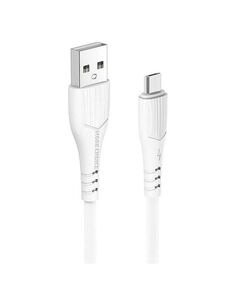 Дата-кабель More choice USB 2.4A для micro USB K22m TPE 1м (White)