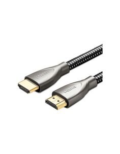 Кабель UGREEN HD131 (50109) HDMI 2.0 Male To Male Carbon Fiber Zinc Alloy Cable. 3 м. серый