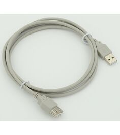 Кабель-удлинитель USB A(m) USB A(f) 1.8м серый Noname