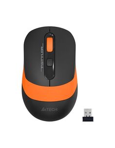 Мышь A4Tech Fstyler FG10S черный/оранжевый silent беспроводная USB (4but)