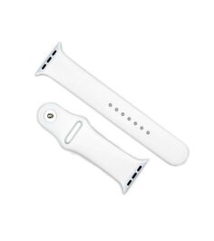 Ремешок силиконовый Red Line для Apple watch – 42-44 mm (S3/S4/S5 SE/S6/S7/S8), белый