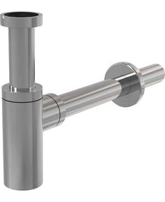 Сифон AlcaPlast A400 для умывальника DN32 DESIGN цельнометаллический, круглый, хром