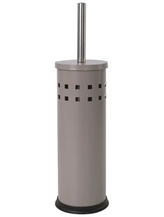 Ерш для унитаза ЛАЙМА, с подставкой, металл, серый, матовый, 604961 уцененный