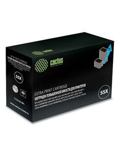 Тонер Картридж Cactus CS-CE255X-MPS черный (15000стр.) для HP LJ P3015