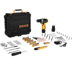 Дрель аккумуляторная Deko DKCD12FU-Li 2x1.5Ah + набор 193 предмета 063-4139 ДЕКО