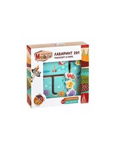 MAPACHA. 76820 Лабиринт двухсторонний 2в1 "Животные" с песочными часами, 23х5х23 см