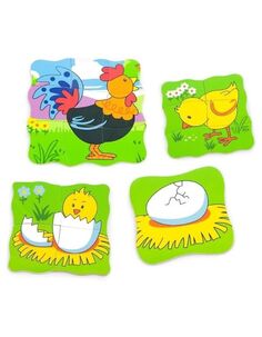 Пазл "Петушок"9 деталей в коробке VIGA VG50113