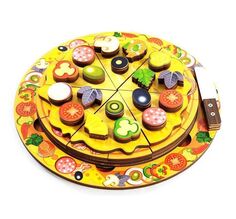 Развивающая игрушка Нескучные игры "Пицца" арт.7918 54 элемента