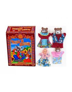 Кукольный театр "Три медведя" 4 персонажа в коробке Русский стиль 11254