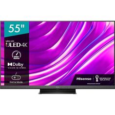 Телевизор QLED Hisense 55" 55U8HQ темно-серый 4K Ultra HD 120Hz DVB-T DVB-T2 DVB-C DVB-S DVB-S2 USB WiFi Smart TV (RUS)