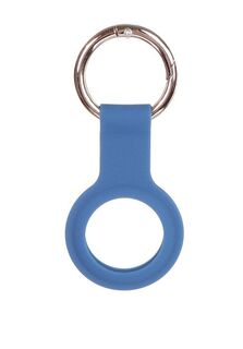 Чехол-брелок Hoco для Apple AirTag, силикон+металл, голубой