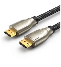 Кабель UGREEN DP112 (60842) 1.4 DP M/M Round Cable Zinc Alloy Shell в оплетке. 1 м. черный