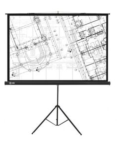 Экран напольный Cactus Triscreen CS-PST-127X127 черный