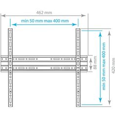 Кронштейн для телевизора Arm Media PLASMA-3 new черный 22"-65" макс.55кг настенный фиксированный