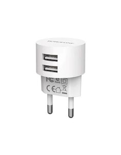 Сетевое зарядное устройство+кабель Type-C Borofone BA23A Brilliant, 2USB, 2.4A, белый (04023)