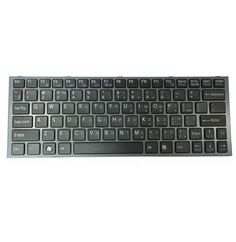 Клавиатура для Sony VPC-YA, VPC-YB Series RU, Gray frame, Black key Noname