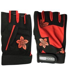 Перчатки для фитнеса 5106-RL, цвет: черный+красный, размер: L Ecos
