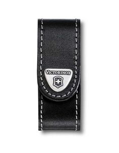 Чехол на ремень Victorinox для Nail Clip 580, на липучке, кожаный, чёрный