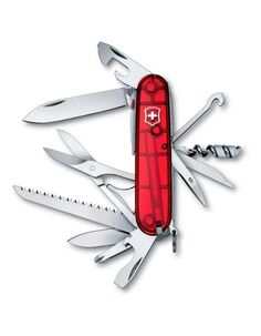 Нож Victorinox Huntsman Lite, 91 мм, 21 функция, полупрозрачный красный