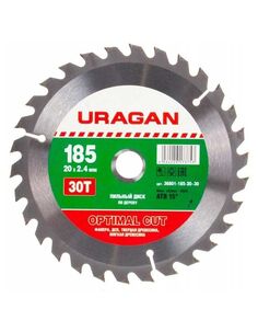 Диск пильный по дереву Uragan Optimal Cut 185x20 30T 36801-185-20-30