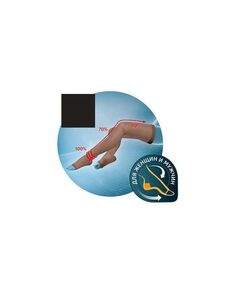 Чулки компрессионные B.Well универсальные JW-227, II класс, 22-32 mmHg (2, Nero)