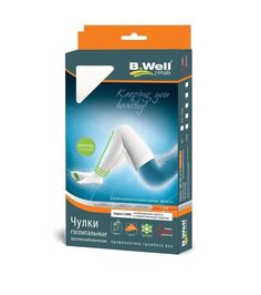 Чулки компрессионные 1 класс компрессии B.Well JW-214 White р.1