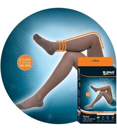 Чулки компрессионные 2 класс компрессии B.Well JW-222 Natural р.5