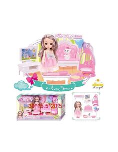 Кукла (16см) с питомцем и аксессуарами (7 предм) в коробке K0089 Noname