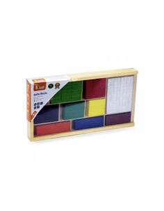 Конструктор блочный 308 деталей в ящике математические блоки разных цветов и размеров VIGA 56166