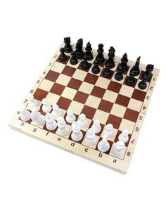 Игра настольная "Шахматы" (деревянная коробка,пластмассовые Десятое королевство