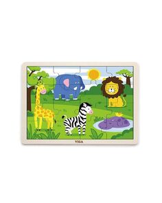 Пазл "Сафари"16 деталей в пленке VIGA