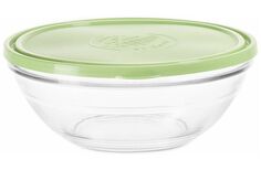 Салатник FRESHBOX 2.4л 23см круглый с зелёной крышкой DURALEX 9119AM06A1111