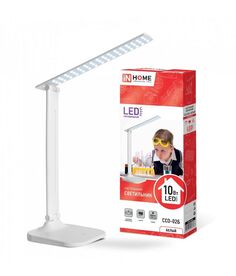 Светильник настольный IN HOME СД ССО-02Б белый, сенсор, диммер, адаптер