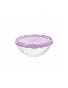 Салатник FRESHBOX 2.4л 23см круглый с фиолетовой крышкой DURALEX 9125AM06A1111