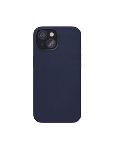 Чехол защитный VLP Ecopelle Case с MagSafe для iPhone 15, синий