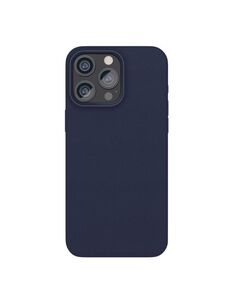 Чехол защитный VLP Ecopelle Case с MagSafe для iPhone 15 Pro, синий